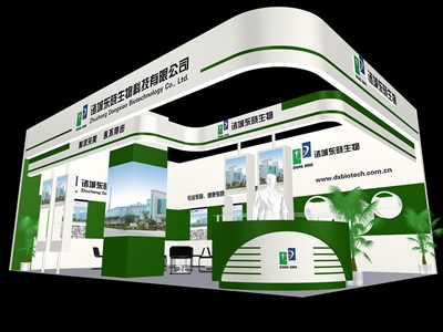 54平米展臺(tái)設(shè)計(jì)制作：二面開口/現(xiàn)代/木質(zhì)結(jié)構(gòu)/綠色，為食品展展商而作（免費(fèi)使用）