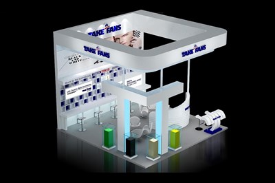 36平米展臺(tái)設(shè)計(jì)制作：三面開口/現(xiàn)代/型材結(jié)構(gòu)/白色，為電子展展商而作（免費(fèi)使用）