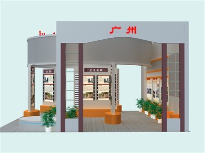 135平米展臺(tái)設(shè)計(jì)制作：三面開(kāi)口/現(xiàn)代/型材結(jié)構(gòu)/灰色，為旅游展展商而作（免費(fèi)使用）