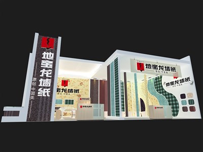 135平米展臺設計制作：二面開口/現(xiàn)代/木質結構/白色，為建材展展商而作（免費使用）