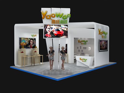 54平米展臺設計制作：三面開口/現(xiàn)代/木質(zhì)結(jié)構(gòu)/白色，為文具圖書展展商而作（免費使用）