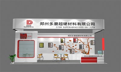 18平米展臺設計制作：三面開口/現(xiàn)代/木質結構/白色，為能源展展商而作（免費使用）